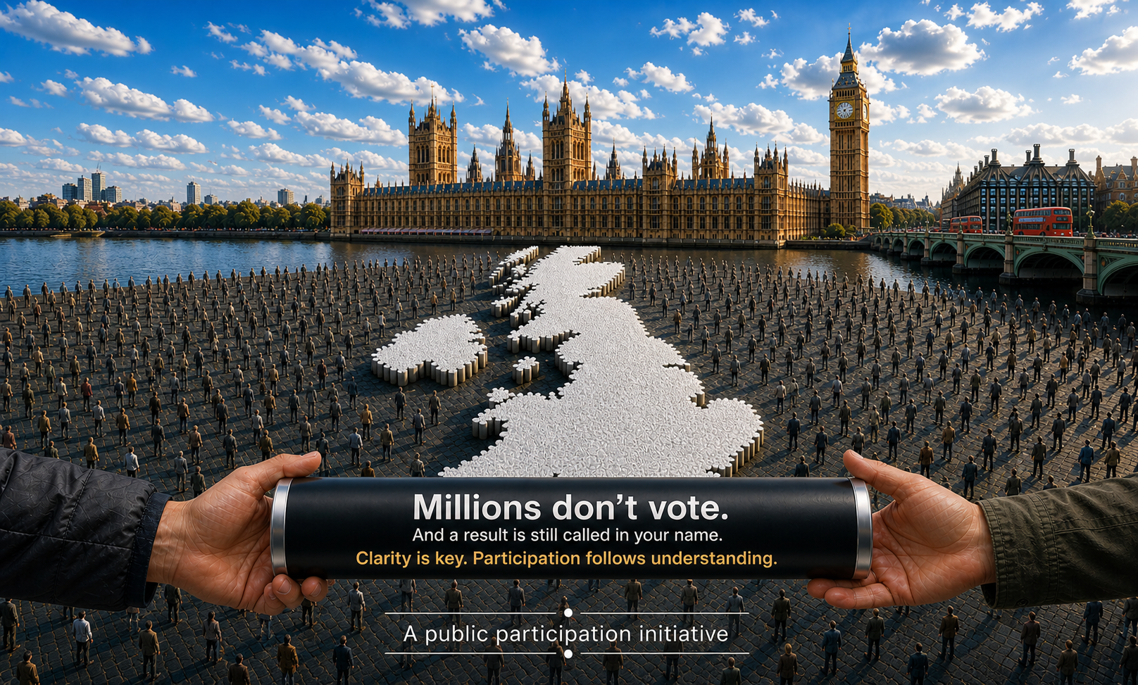 Participation campaign baton visual